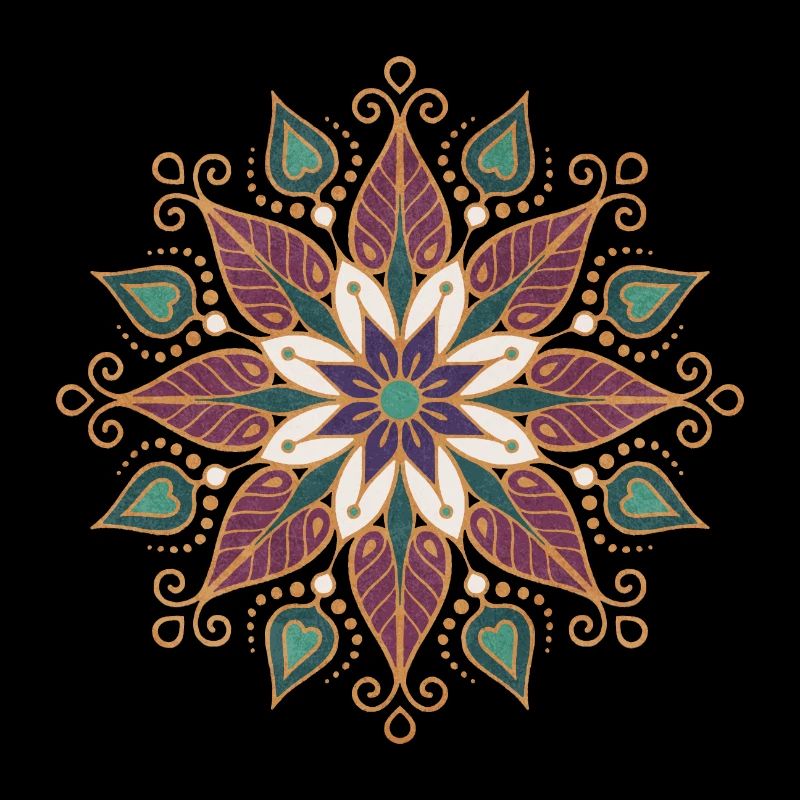 Mandala de fleur blanche