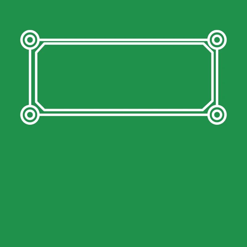Rectangular frame white round corners