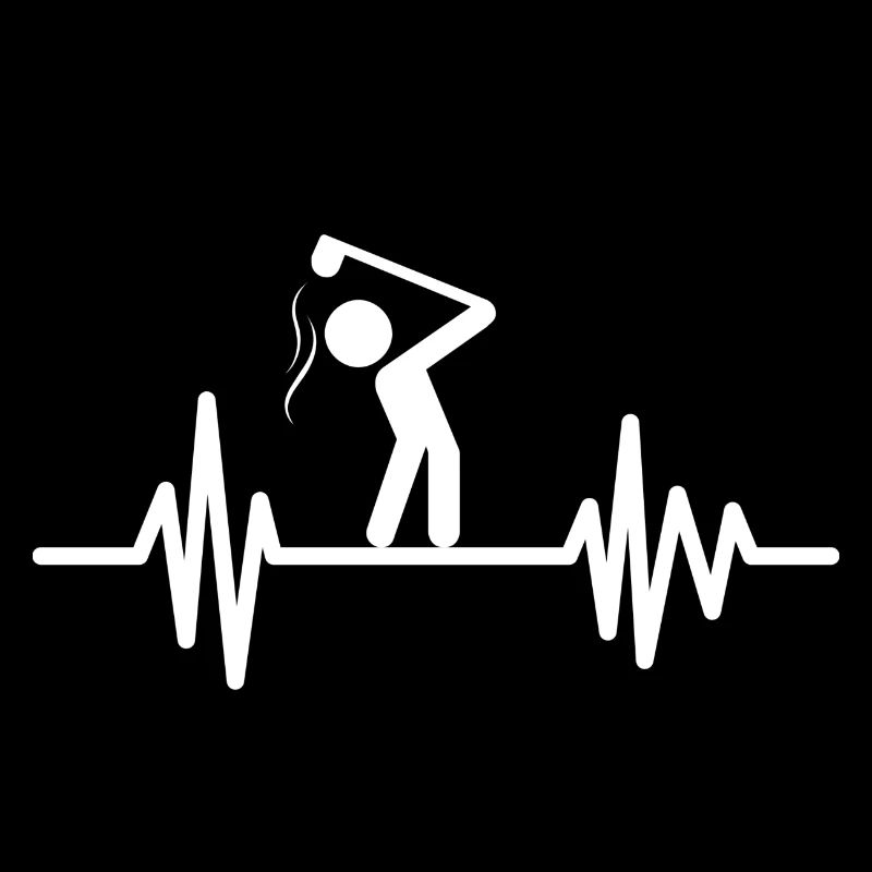 Golf Heartbeat - Golfer Design Gift Idea