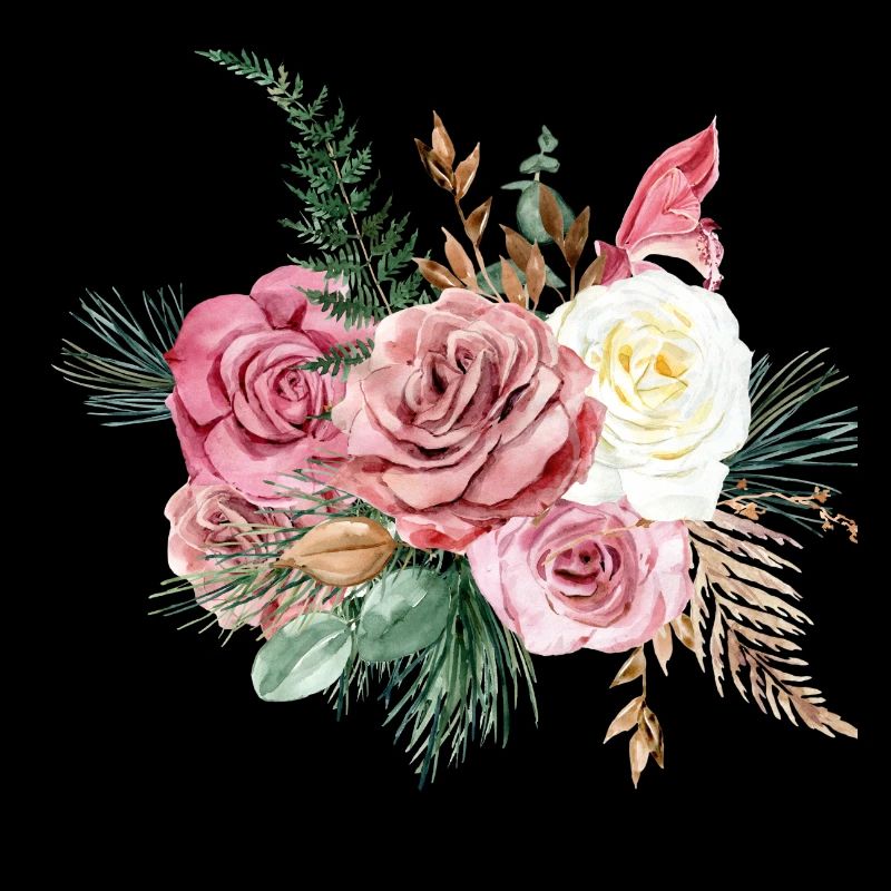 Aquarell Blumen Geschenkidee
