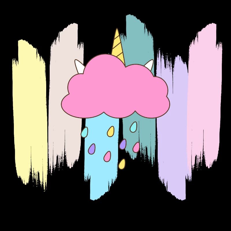 Cute cloud in pastel rainbow