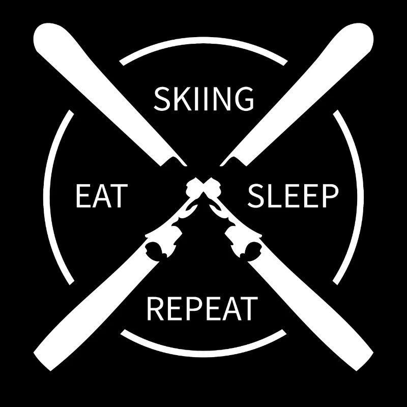 eat sleep skiing repeat