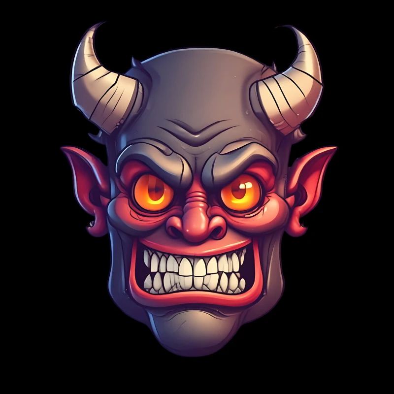 Halloween Dämon Teufel Kopf