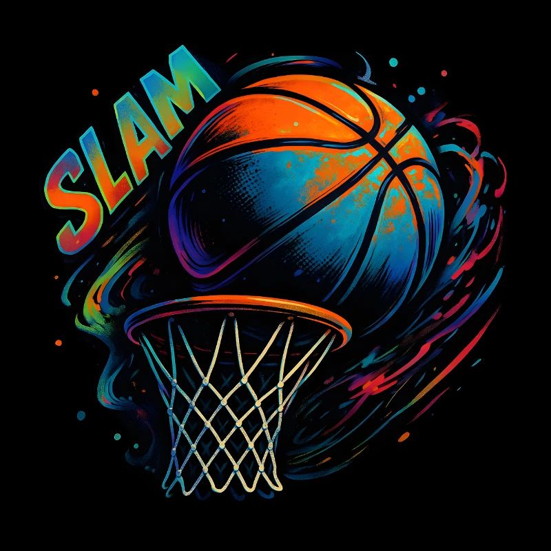 Basketball Graffiti - Farbenfrohe Schatten