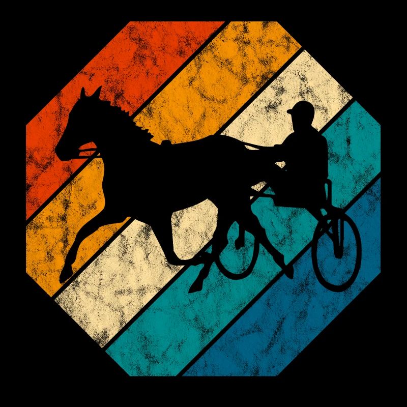 Traber Trabrennen in retro oder vintage Style