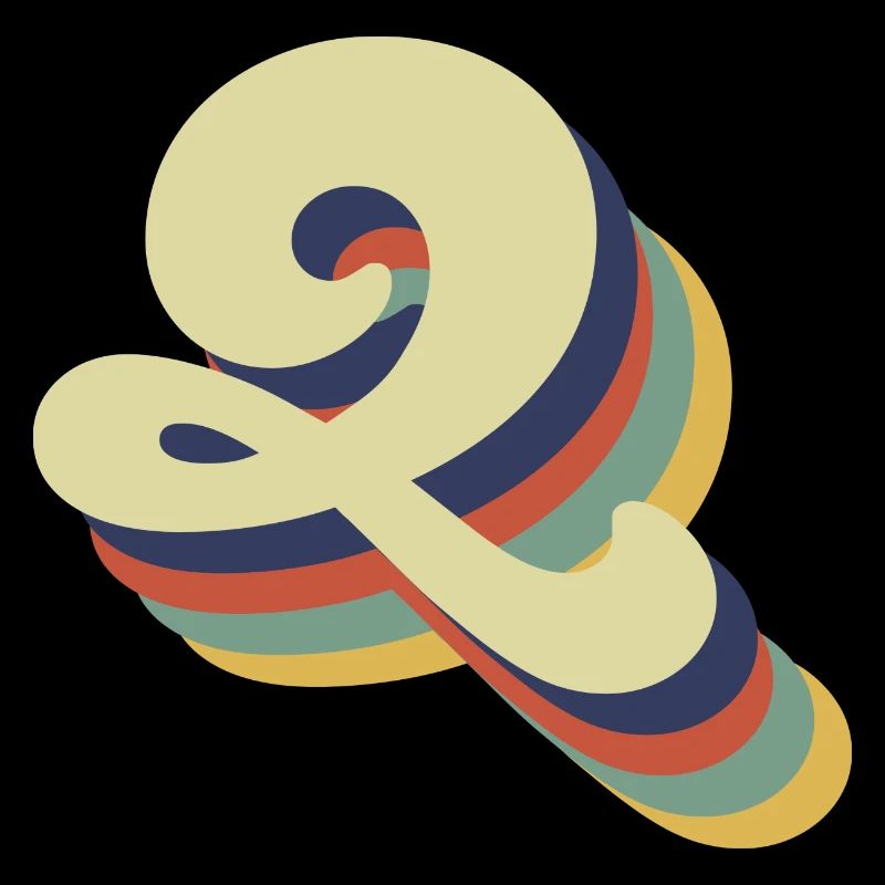 Retro Q Buchstabe