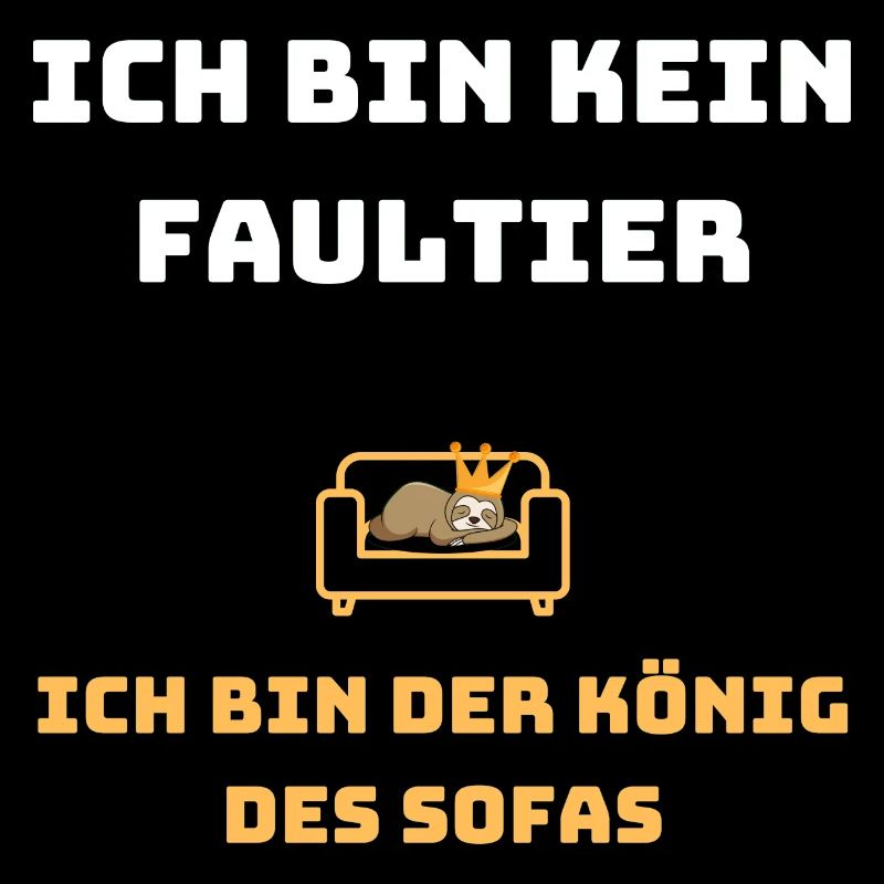 Ich bin kein Faultier ich bin König des Sofas