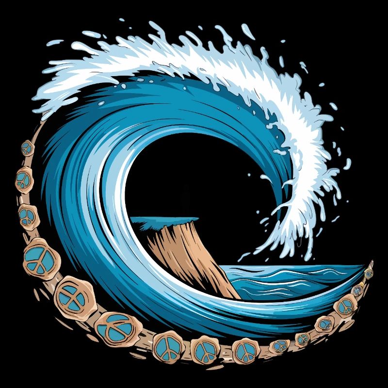 Friedliche Meereswelle mit Surf-Vibes