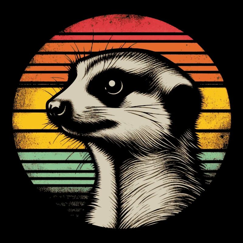 Erdmännchen Retro