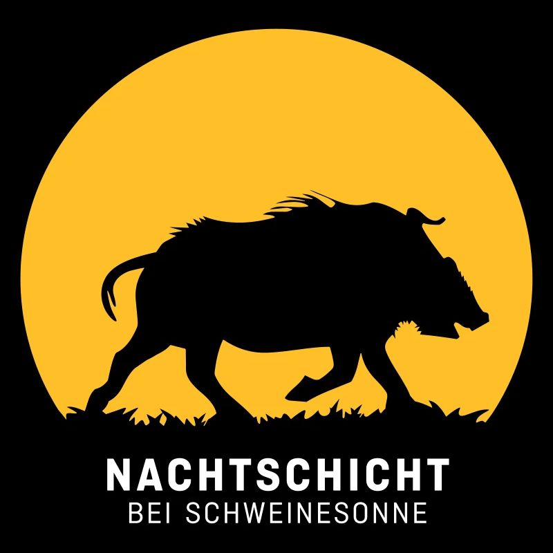 Nachtschicht bei Schweinesonne! Jäger Shirt Jaeger