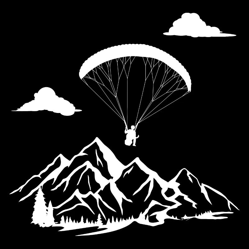 Paragliding über den Bergen Gleitschirm Paraglider