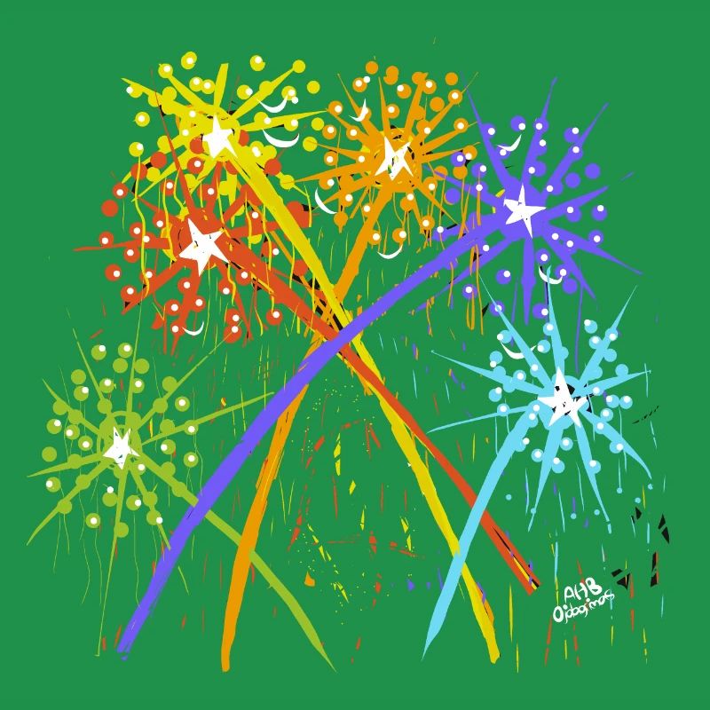 Impressionist fireworks display