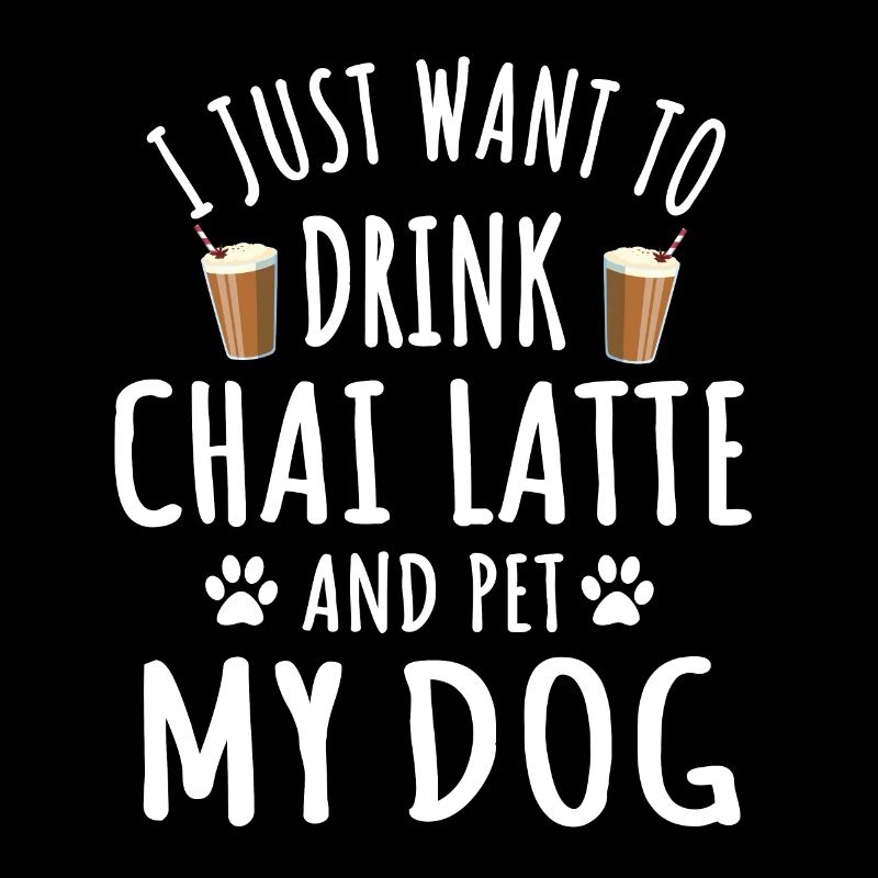 Drôle de Chai Latte et propriétaire de chien
