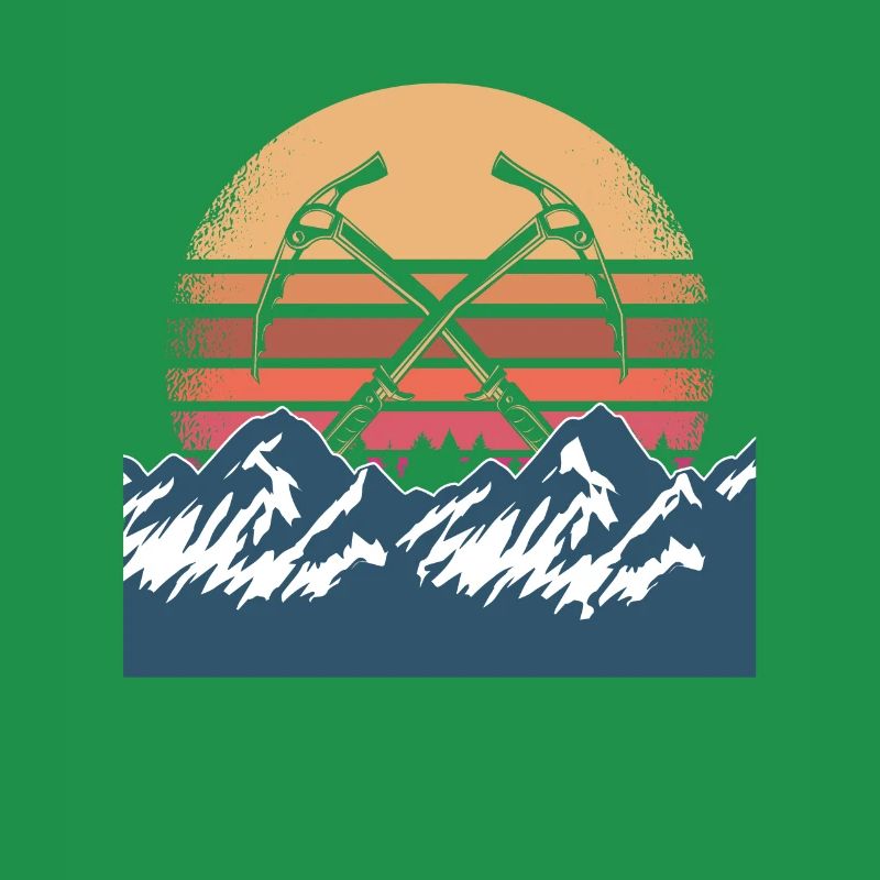 Retro Eisklettern Design