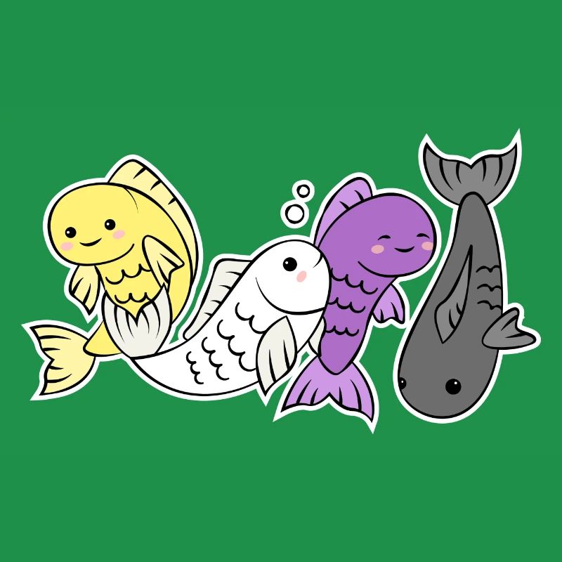 Non-binary flag fish design for proud Enbys