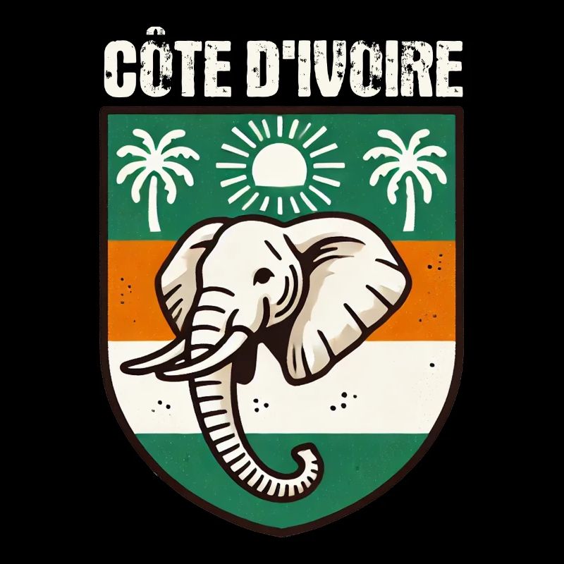 Carte avec le drapeau de la Côte d’Ivoire,