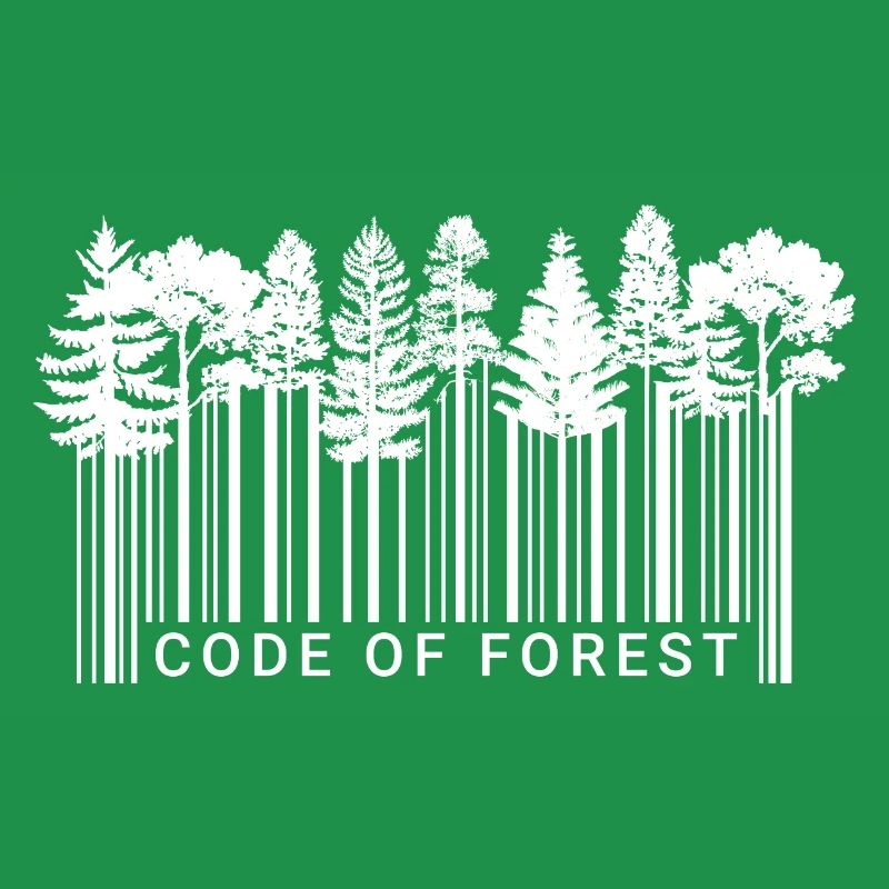 Barcode Wald Natur Wald Code Bäume 2