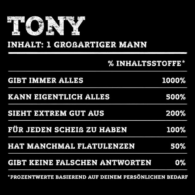 Tony Great Man First Name
