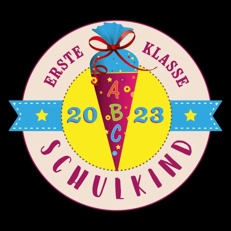 Schulkind 2023 Erste Klasse Label