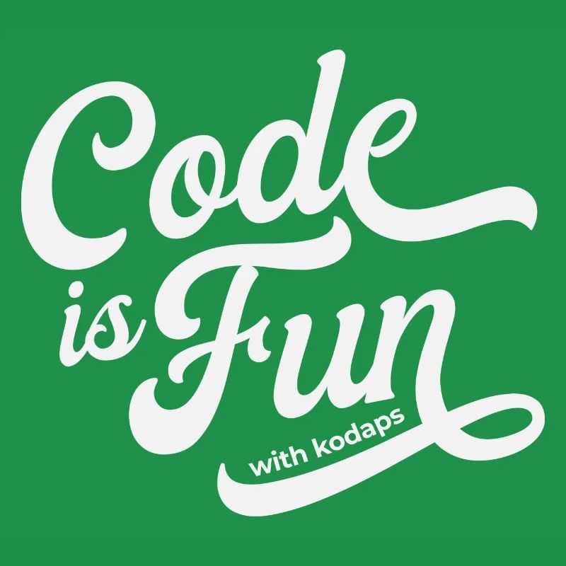 Code Is Fun with kodaps white design