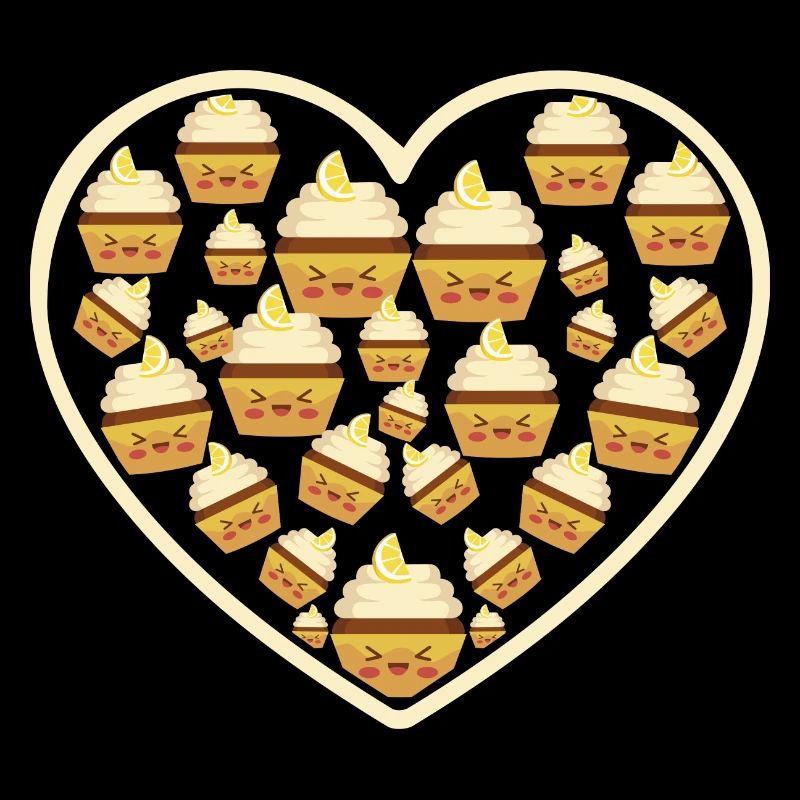 Cute Cupcake Heart Baker Baking Pastry Chef