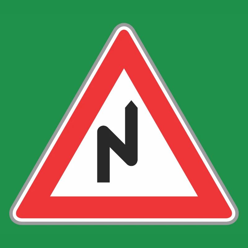zig signe de route zag droit chemin