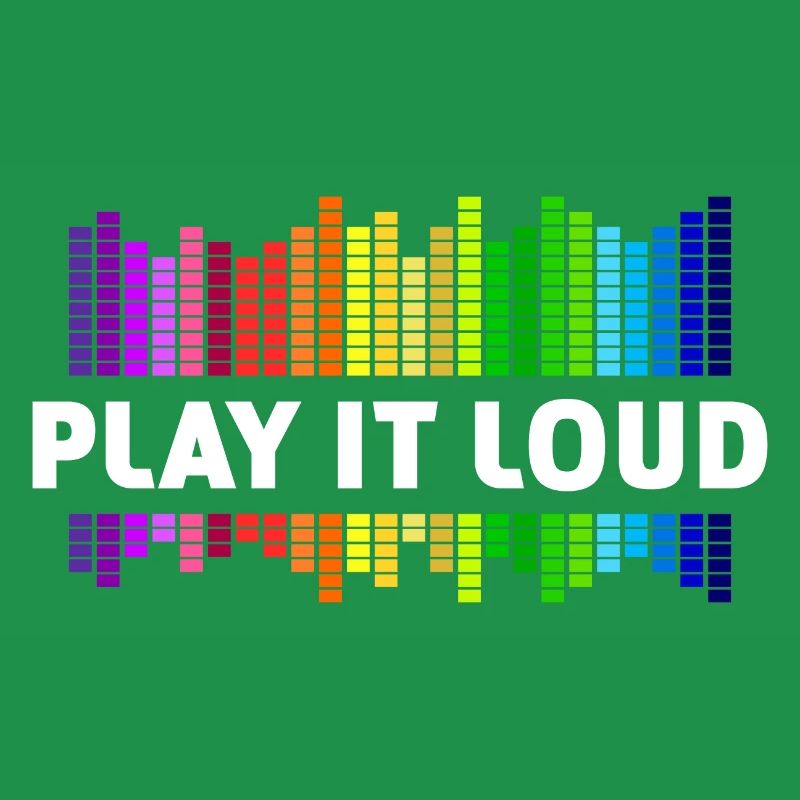 Play it loud Equalizer Musik Regenbogen bunt Disko