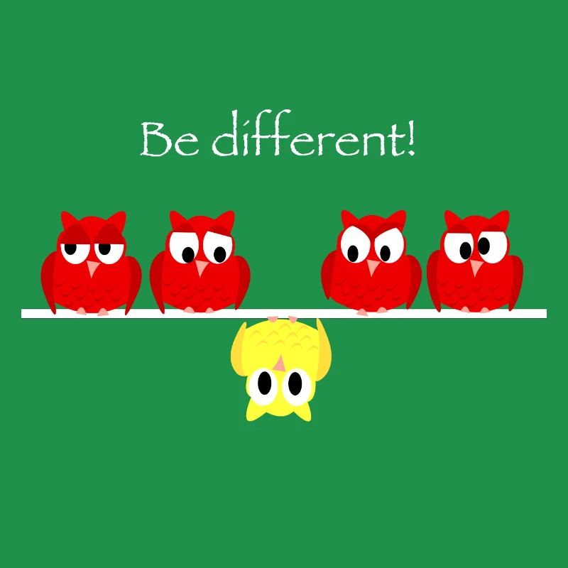 Be different - think different mit kleinen Eulen
