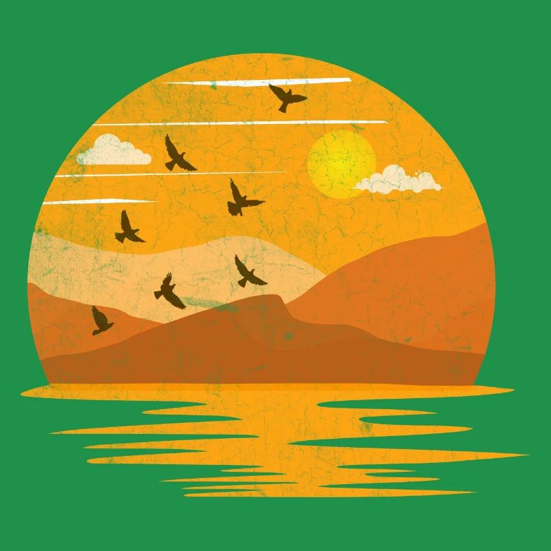 Mountains sunset