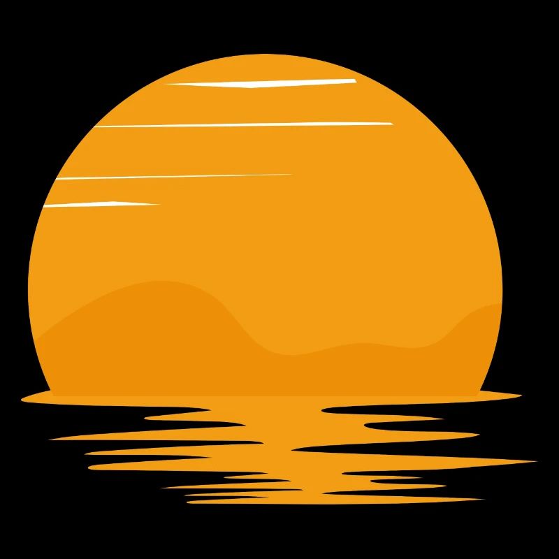 Retro Sunset Rays Wavy