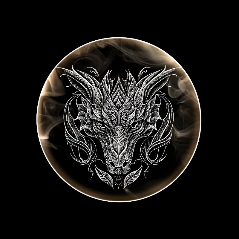 Abstract Dragon Head in Aesthetics Abstract Dragon