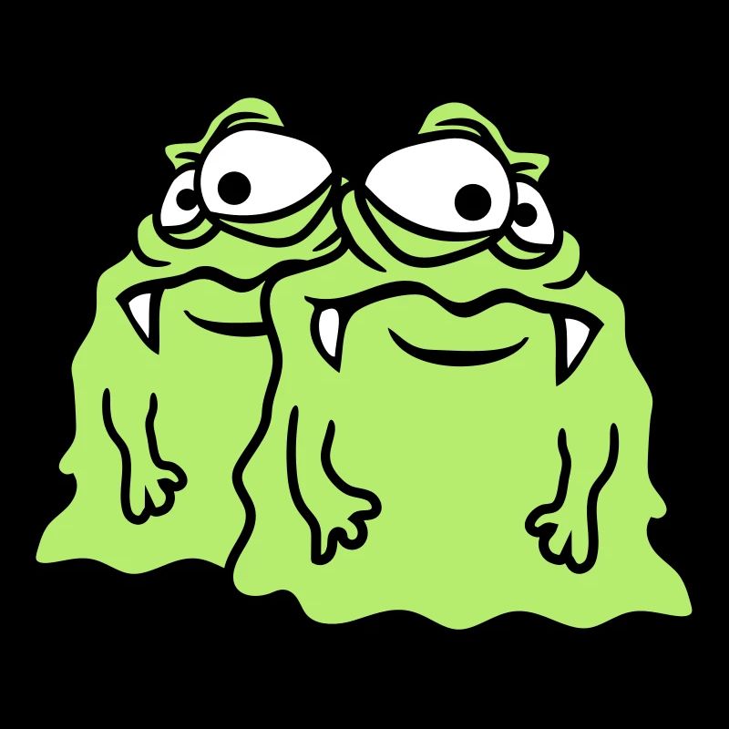 Équipe 2 amis couple glibber slime dégueulasse