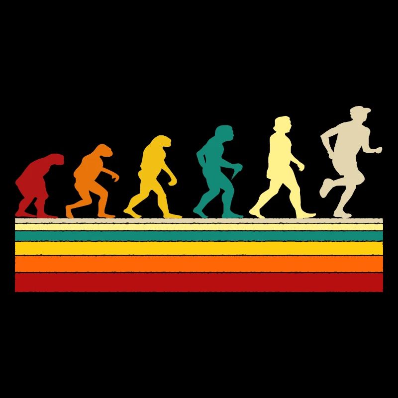 Jogger Jogging Marathon Runner Evolution Fun