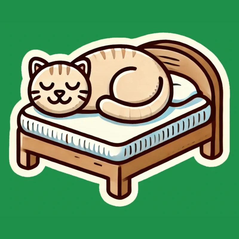 Cute Cat sleeping on the bed
