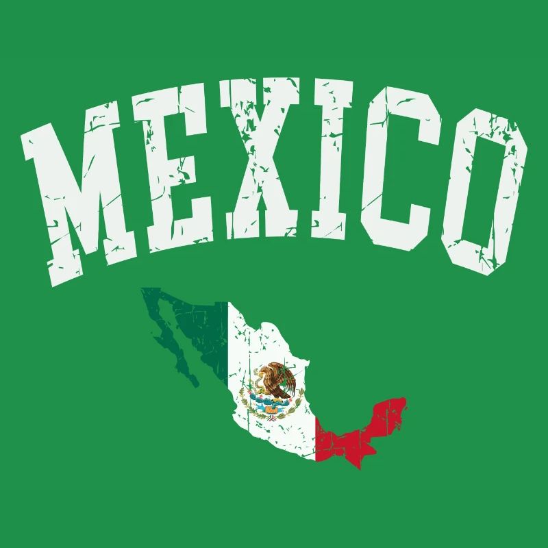 mexico flag map