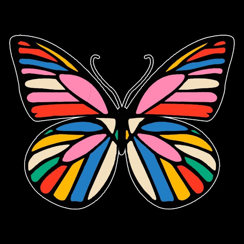 Joyeux papillon multicolore