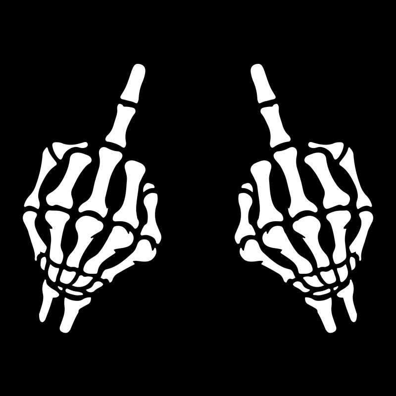 Middle Finger Hand Skeleton