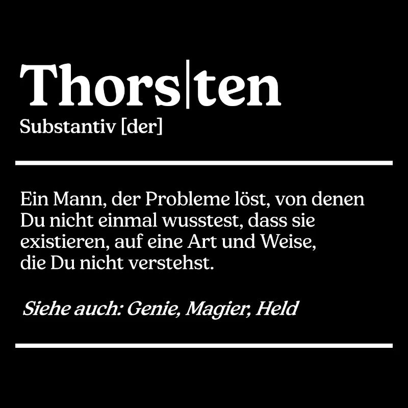 Thorsten Definition Design für stolze Thorstens
