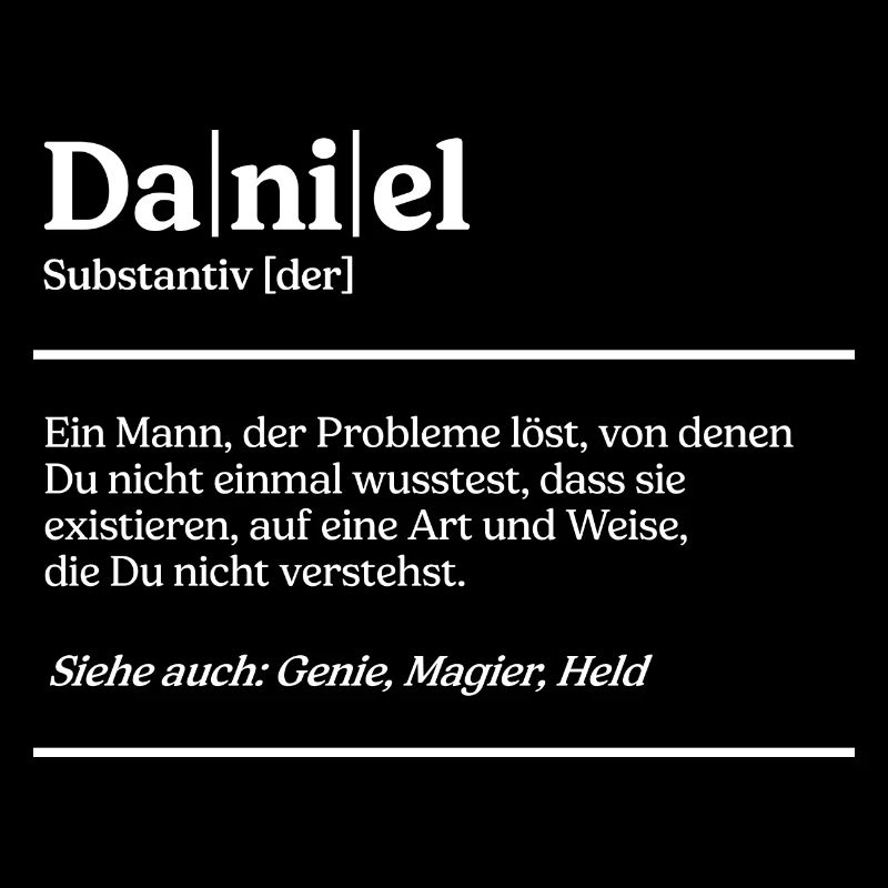 Daniel Name Definition Design für stolze Daniels