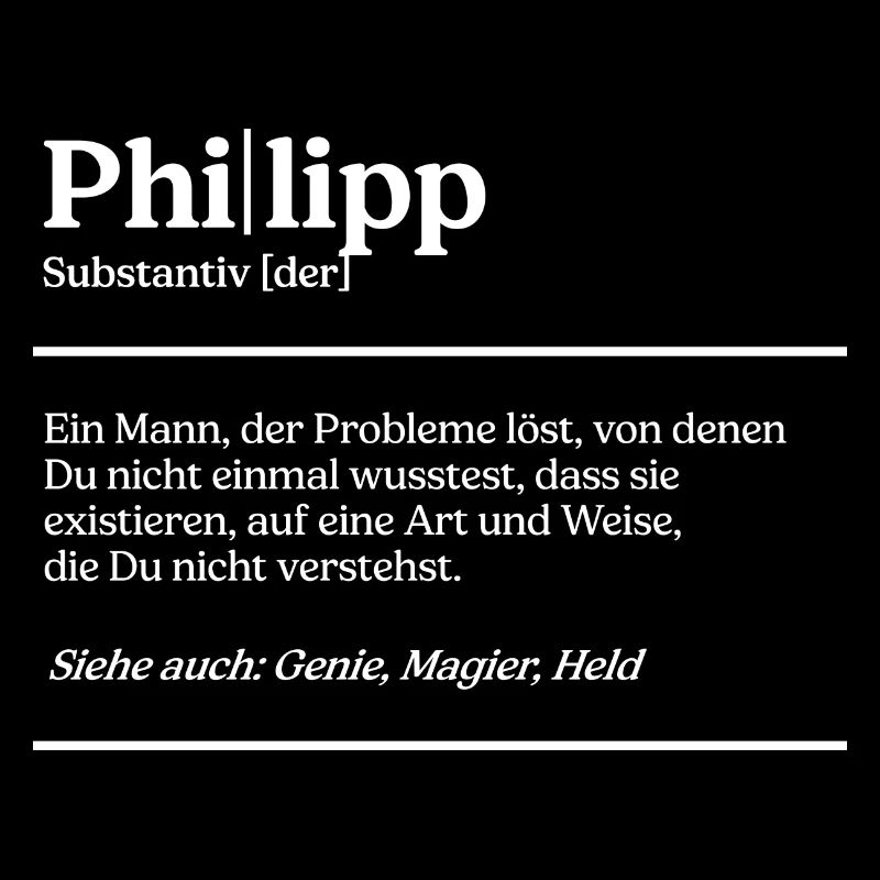 Philipp Name Definition Design für stolze Philipps