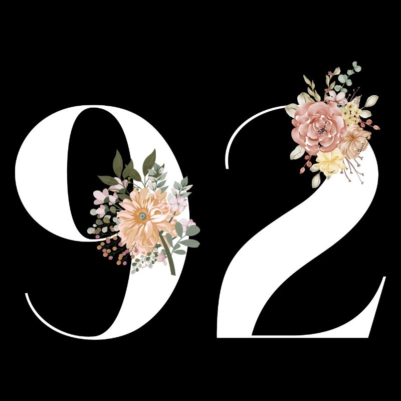 92e anniversaire fleuris (Cadeau de 92 ans)
