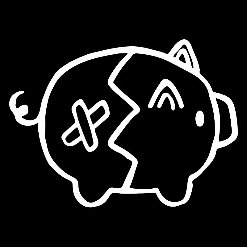 Sparschwein zerbrochen Geld