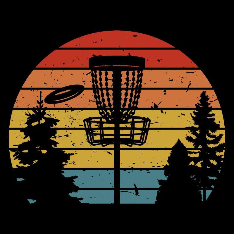 Retro Disc Golf Frisbee Disc Golf Course