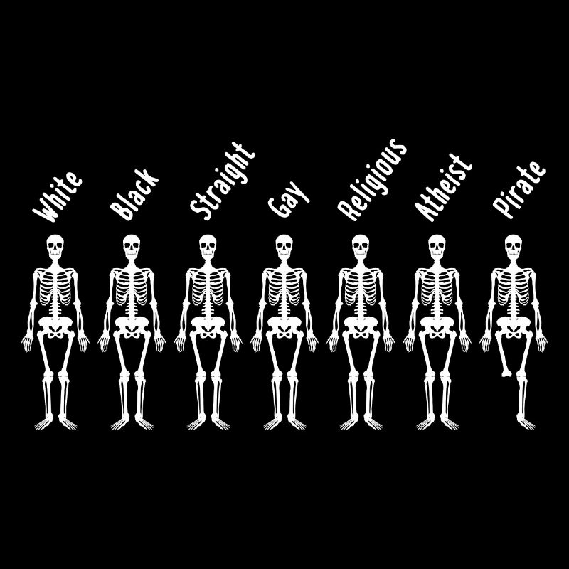 All Are Equal – Fun Skeleton Design