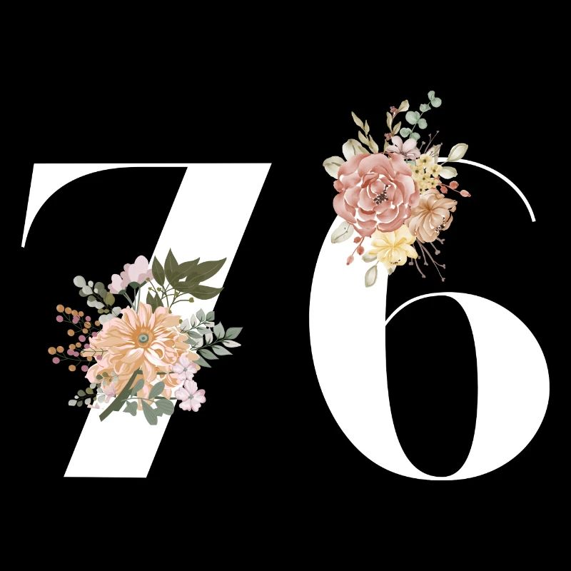 76e anniversaire fleuris (Cadeau de 76 ans)