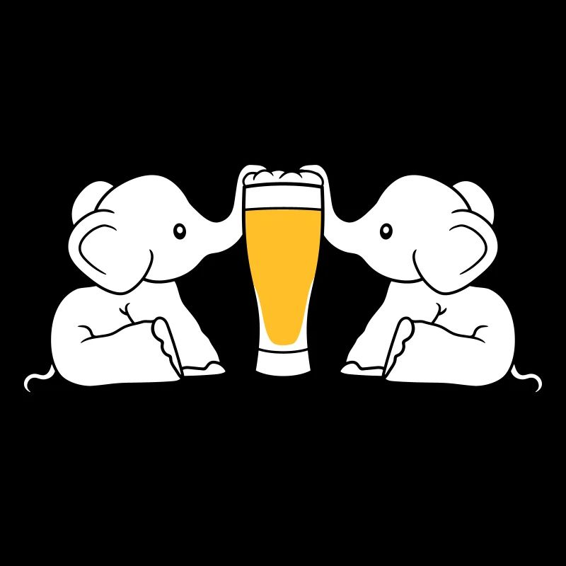 paar team 2 freunde crew alkohol elefant bier saug