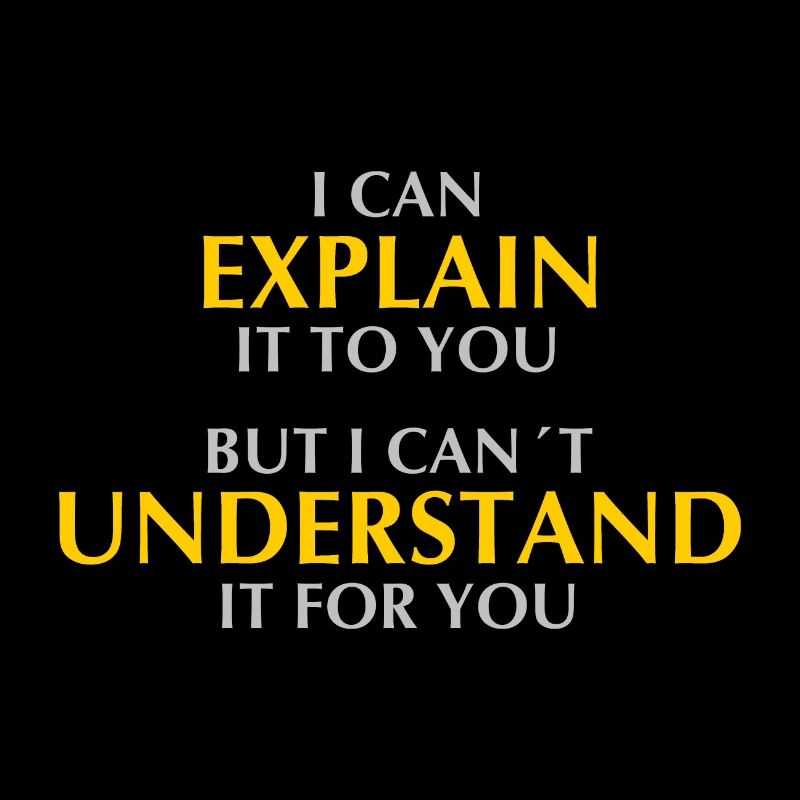 i can explain it to you but i can ́t understand it