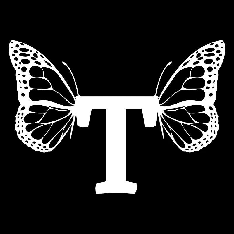 Buchstabe T Schmetterling