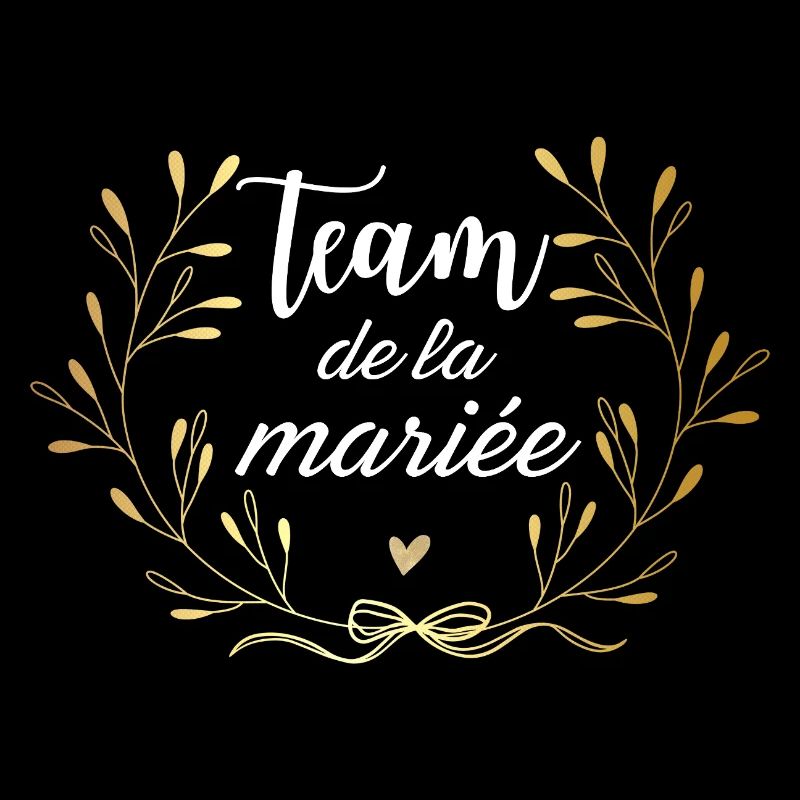 Team de la mariée couronne doré