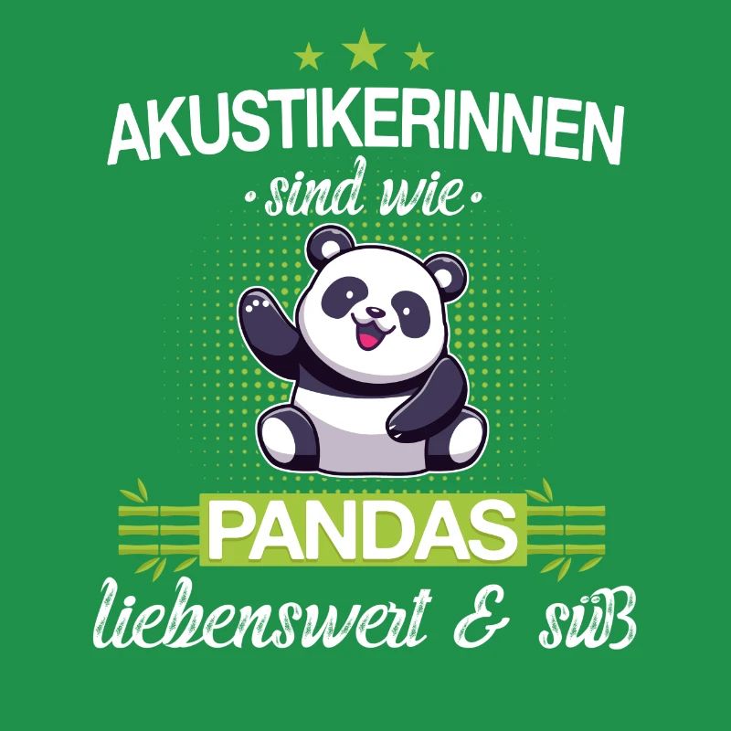 Hörakustiker Akustiker Panda Beruf Spruch